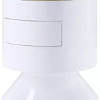 19" Otith Accent Table White High Gloss - Acme Furniture: Round, No Assembly, Metal Glides