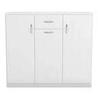 miBasics Beammoon Modern 1 Drawer Shoe Cabinet with 11 Shelves White: Holds up to 30 Pairs, MDF Wood Veneer, Adjustable Storage