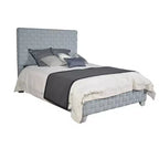Acme Furniture Queen 91" Saree Bed Light Teal Chenille/Gray Finish