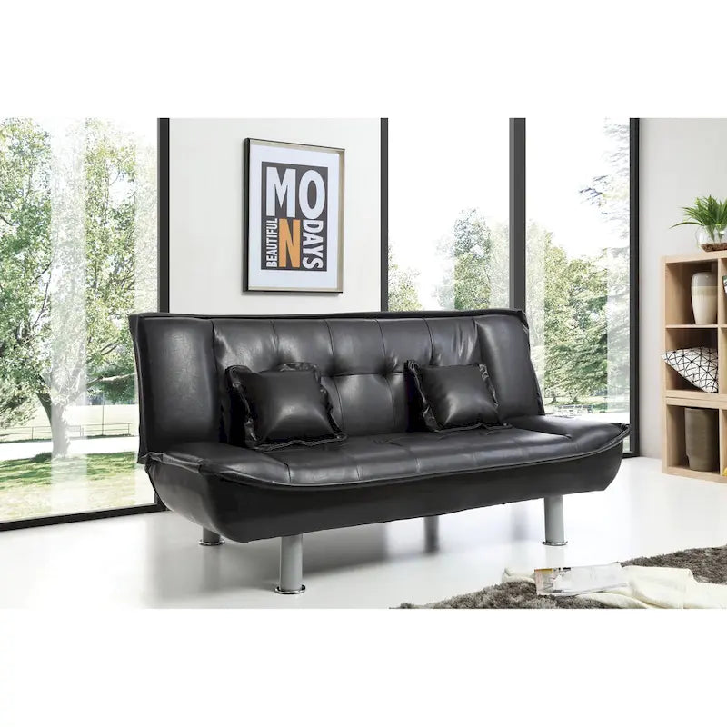 Lionel Faux Leather Sofa Bed
