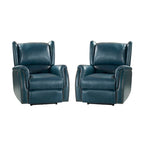 Eduardo Genuine Leather Power Recliner with USB Port Set of 2