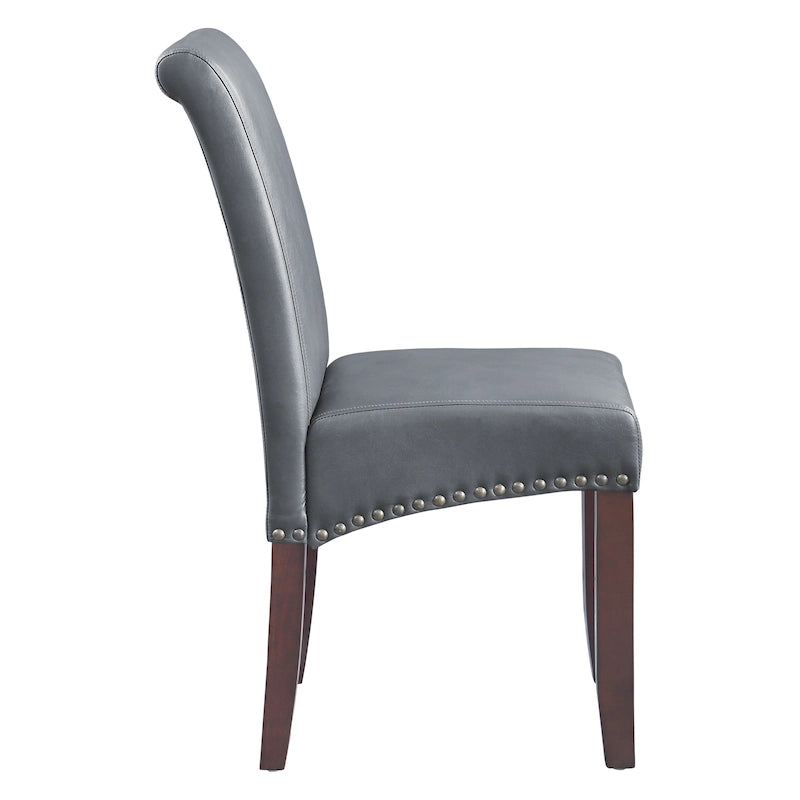 Copper Grove Five Bridge Eco Parsons Faux Leather Nailhead Chair