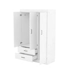 3-Door Wardrobe with 2 Drawers