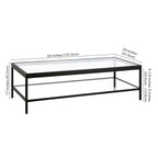 Alexis Metal and Glass Coffee Table