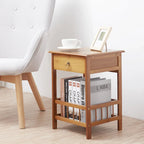 Solid Wood End Table With Storage