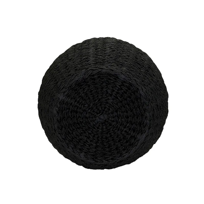 Household Essentials Handwoven Barrel Wicker Storage Basket Side Table - 17.0L x 17.0W x 19.0H