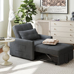 3-in-1 Adjustable Sleeper Sofa Bed, Pull Out Chair Sofa, Convertible Folding Bed for Living Room