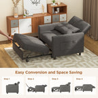 3-in-1 Adjustable Sleeper Sofa Bed, Pull Out Chair Sofa, Convertible Folding Bed for Living Room