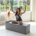 Avana Kami Convertible Chaise / Yoga & Massage - 2-In-1 Ottoman with Concealed Fold Out Yoga Lounge Chair, Microvelvet - N/A