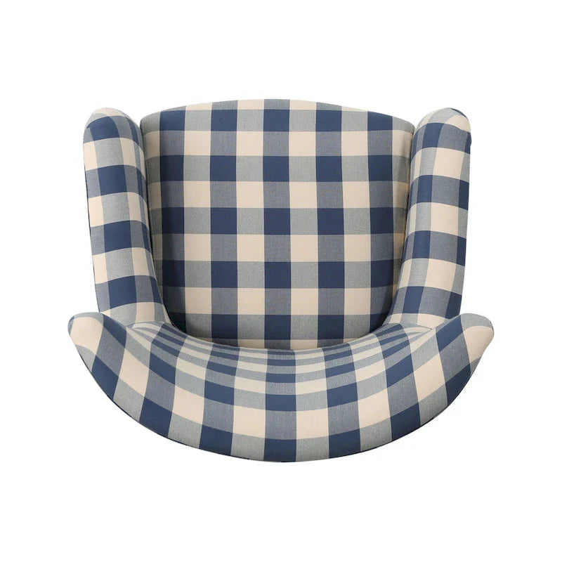 Modern Retro 30.25 High Back Upholstered Arm Chair with Wood Legs for Living Room
