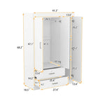 3-Door Wardrobe with 2 Drawers