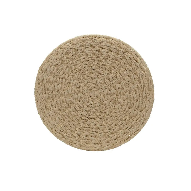 Household Essentials Handwoven Barrel Wicker Storage Basket Side Table - 17.0L x 17.0W x 19.0H