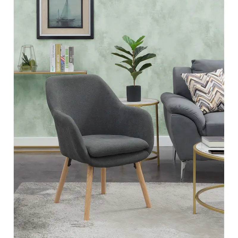 Convenience Concepts Take a Seat Charlotte Wingback Upholstered Accent Armchair