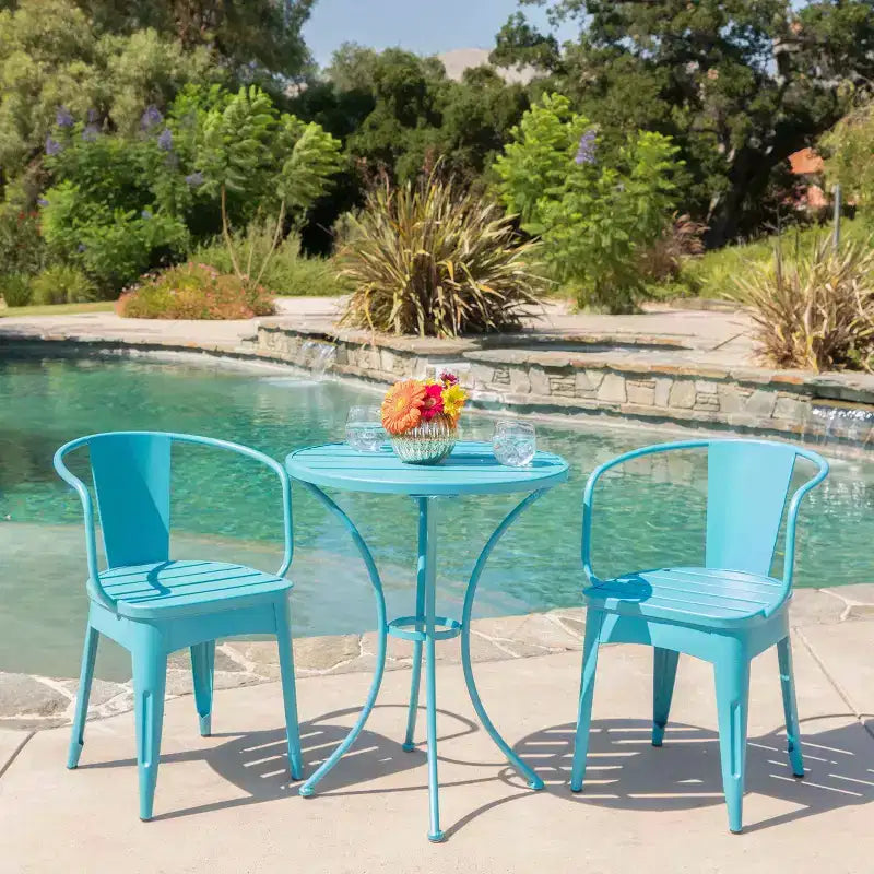 Colmar 3pc Cast Iron Patio Bistro Set - Christopher Knight Home