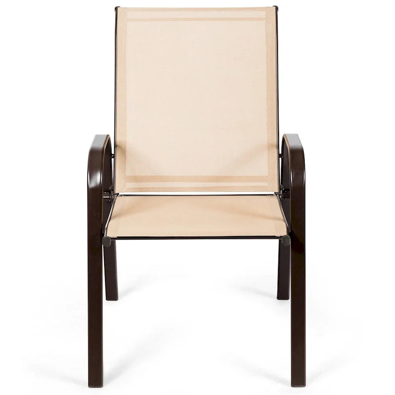 Costway 4PCS Patio Chairs Garden Deck Yard with Armrest - See Details