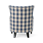 Modern Retro 30.25 High Back Upholstered Arm Chair with Wood Legs for Living Room