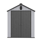 6 ft x 4 ft/6 ft x 8 ft/8 ft x 6 ft/8 ft x 10 ft All-Weather Resin Outdoor Plastic Storage Shed w/Floor, Spire Tool Shed