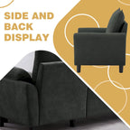 3-Piece Living Room Sectional Sofa Set with Chair and Ottoman