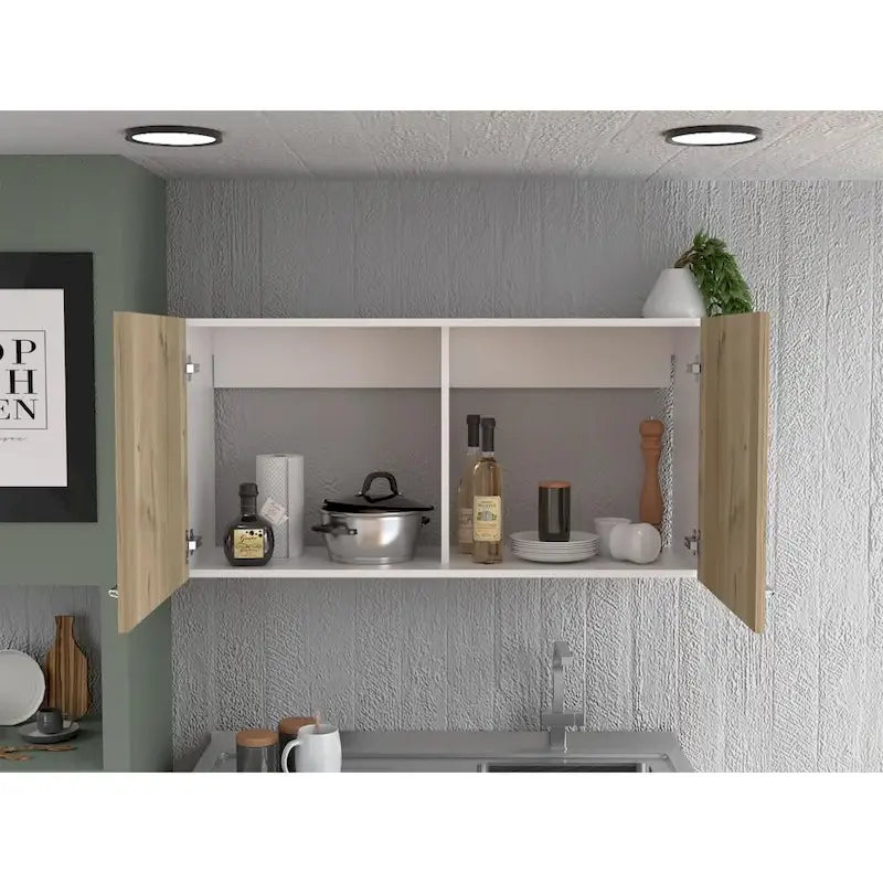 TUHOME Napoles Double Door Wall-Mounted Storage Cabinet - N/A