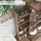 47 Farmhouse Kitchen Pantry, Storage Cabinet with Barn Doors - N/A