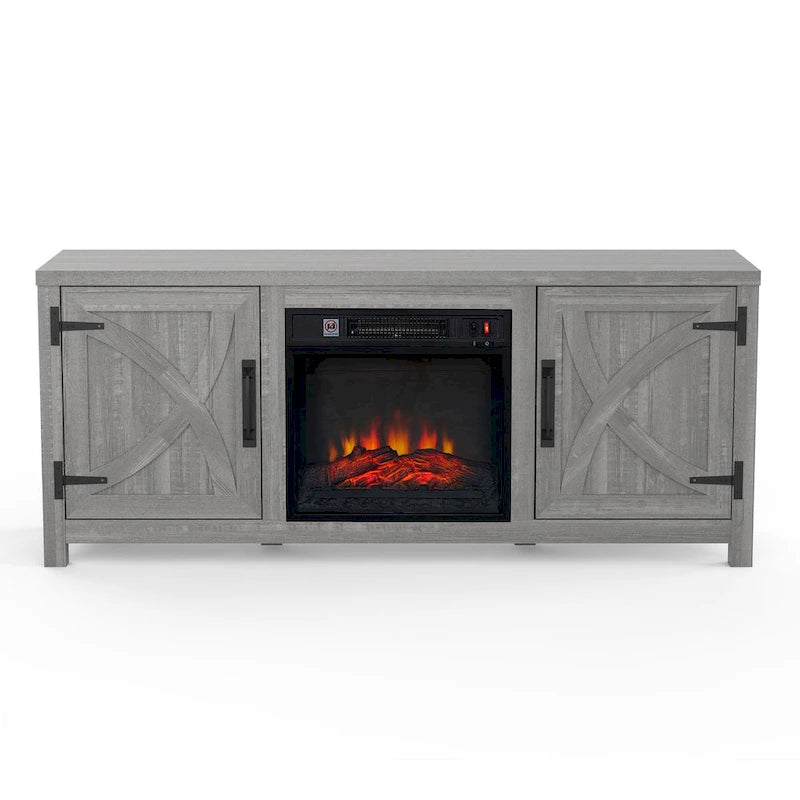 58 Farmhouse Electric Fireplace TV Stands Console Table for TV's up to 65