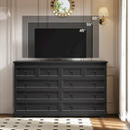 10 Drawers Dresser 55 Large Drawers Wood Dressers & Chest of Drawers