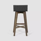 4pk La Brea Acacia Wood & Wicker Patio Barstools - Christopher Knight Home
