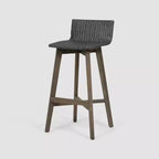 4pk La Brea Acacia Wood & Wicker Patio Barstools - Christopher Knight Home