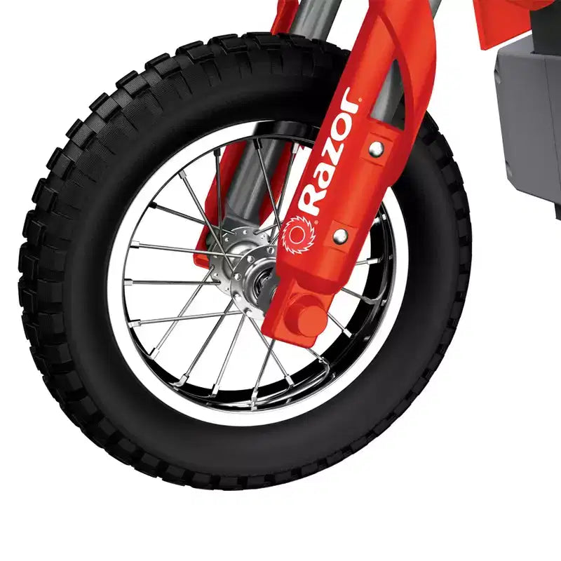 Razor MX350 Dirt Rocket Bike Electric Ride-On for Kids 8+, 140lb Weight Capacity, Red  24V Battery, Up to 14 Mph, 30-Min Run Time, Pneumatic Tires