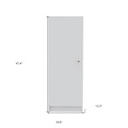 HomeRoots 47 White Wood Pantry Or Storage Closet - 16.9' X '47.4' X '12.3
