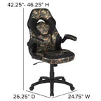 Flash Furniture X10 Gaming Chair Racing Office Ergonomic Computer PC Adjustable Swivel Chair with Flip-up Arms