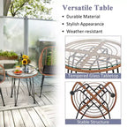 Costway 3PCS Patio Rattan Bistro Set Coffee Table Armchair Garden