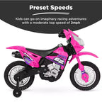 Best Choice Products 6V Kids Electric Battery Powered Ride On Motorcycle w/ Training Wheels, Lights, Music