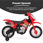 Best Choice Products 6V Kids Electric Battery Powered Ride On Motorcycle w/ Training Wheels, Lights, Music
