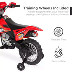 Best Choice Products 6V Kids Electric Battery Powered Ride On Motorcycle w/ Training Wheels, Lights, Music
