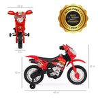 Best Choice Products 6V Kids Electric Battery Powered Ride On Motorcycle w/ Training Wheels, Lights, Music