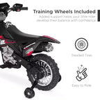 Best Choice Products 6V Kids Electric Battery Powered Ride On Motorcycle w/ Training Wheels, Lights, Music