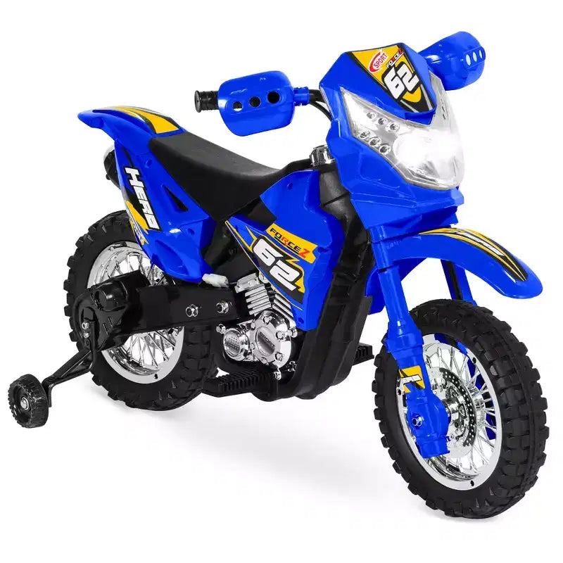 Best Choice Products 6V Kids Electric Battery Powered Ride On Motorcycle w/ Training Wheels, Lights, Music