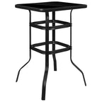 Flash Furniture Outdoor Dining Set - 2-Person Bistro Set - Outdoor Glass Bar Table with All-Weather Patio Stools