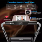 Costway 3HP Folding Treadmill Compact Walking Jogging Machine W/Touch Screen APP Control