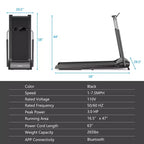 Costway 3HP Folding Treadmill Compact Walking Jogging Machine W/Touch Screen APP Control