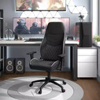 24/7 Shop At Home Ansar Diamond Stitched Faux Leather Gaming Chair