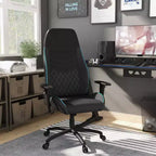 24/7 Shop At Home Ansar Diamond Stitched Faux Leather Gaming Chair