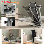 Costway 2 HP Up to 7.5MPH Folding Treadmill Motorized Running Machine 12 Preset Program & LCD Display Screen