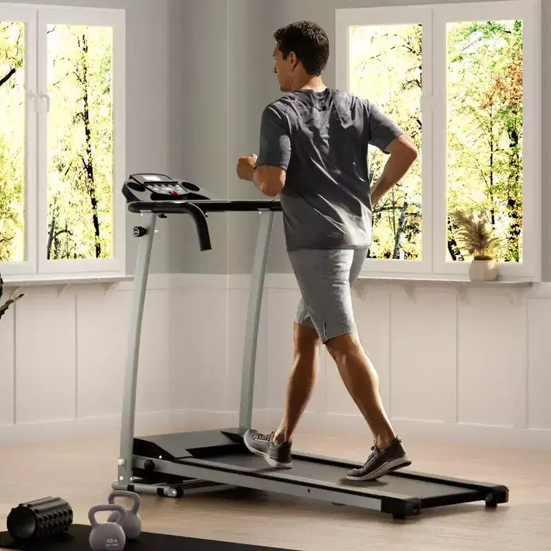 Costway 2 HP Up to 7.5MPH Folding Treadmill Motorized Running Machine 12 Preset Program & LCD Display Screen