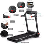 Costway 3HP Folding Electric Treadmill Running Machine w/ Speaker Red\Blue\Silver\Purple