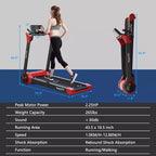 Costway 2.25HP Folding Electric Motorized Treadmill w/ Speaker White\Black\Blue