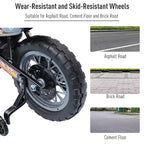 Aosom 6V Kids Motorcycle Dirt Bike, Electric Ride on Toy, Off-road Street Bike with Training Wheels Music Lights, for 5-8 Years, Red