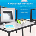 Costway 4 PCS Patio Furniture Set Sofa Coffee Table Steel Frame Garden