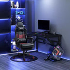 Vinsetto Racing Gaming Chair Diamond PU Leather Office Gamer Chair High Back Swivel Recliner with Footrest, Lumbar Support, Adjustable Height